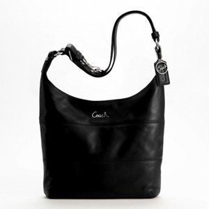 NWT Coach Leather Pieced Large Duffle Black #F17116 original $358